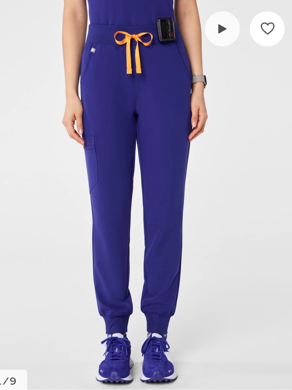 Figs Zamora High-Rise Jogger Scrub Pant Blue